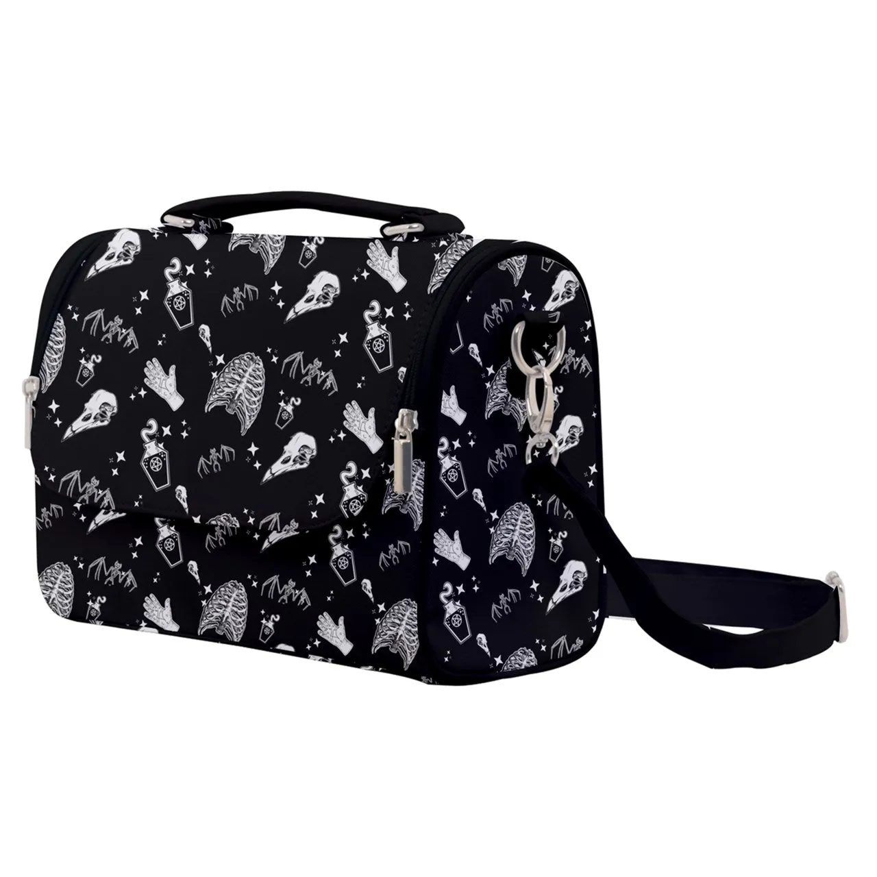 Gothic Bat/Potion Pattern Satchel Shoulder Bag