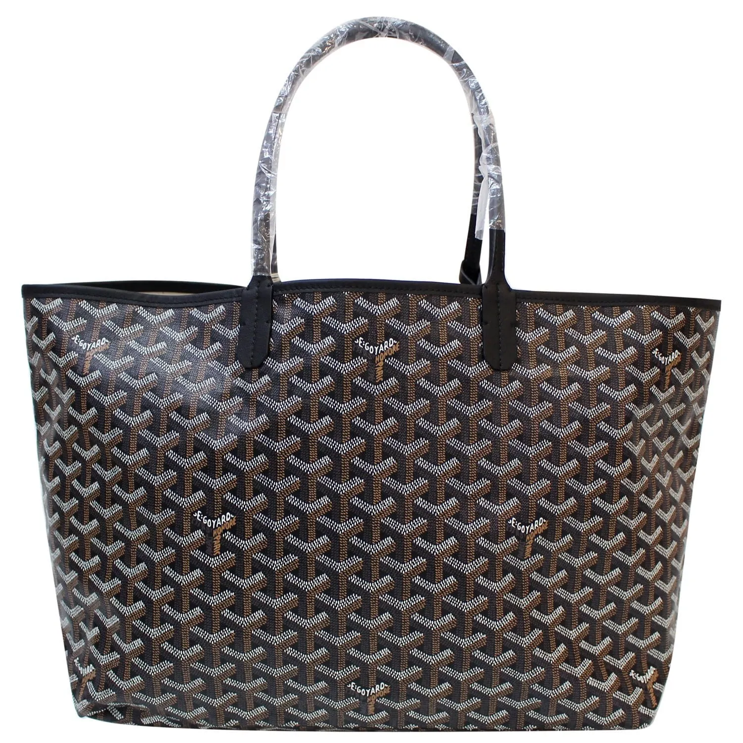 GOYARD Goyardine Saint Louis PM Tote Bag Black