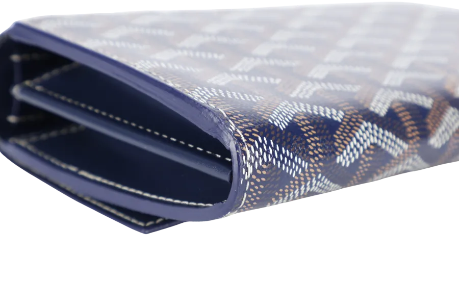 GOYARD POCHETTE VARENNE BLUE MARINE GOYARDINE WITH STRAPS NO DUST COVER
