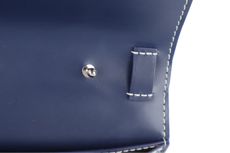 GOYARD POCHETTE VARENNE BLUE MARINE GOYARDINE WITH STRAPS NO DUST COVER