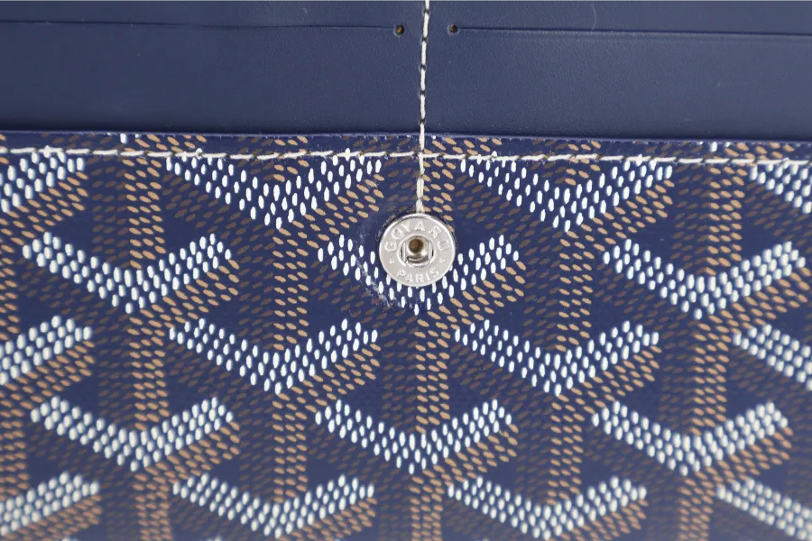 GOYARD POCHETTE VARENNE BLUE MARINE GOYARDINE WITH STRAPS NO DUST COVER