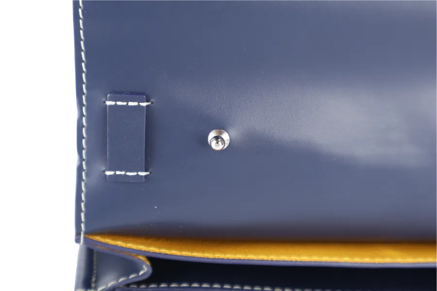 GOYARD POCHETTE VARENNE BLUE MARINE GOYARDINE WITH STRAPS NO DUST COVER
