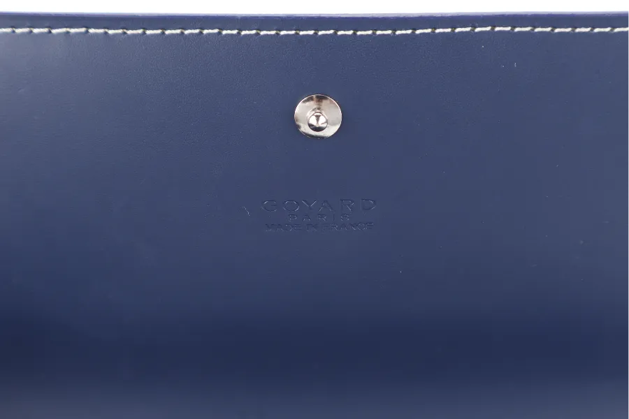 GOYARD POCHETTE VARENNE BLUE MARINE GOYARDINE WITH STRAPS NO DUST COVER