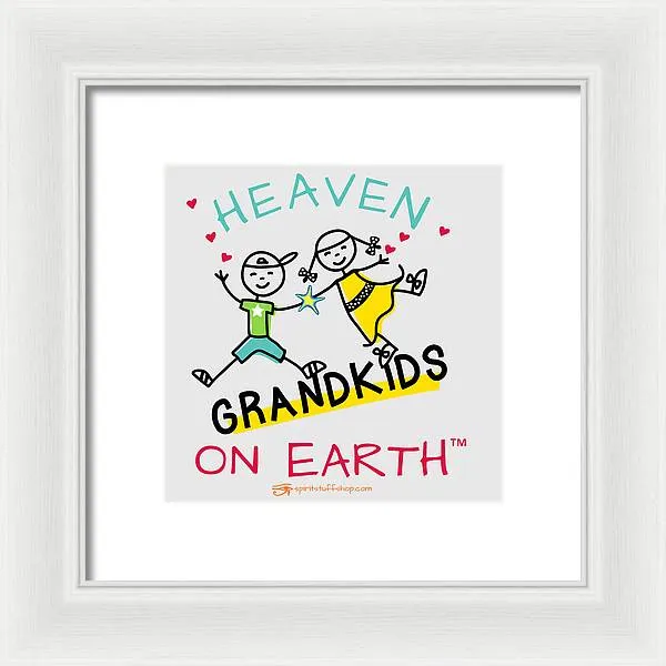 Grandkids Heaven on Earth - Framed Print