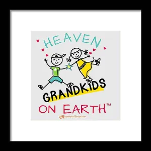 Grandkids Heaven on Earth - Framed Print