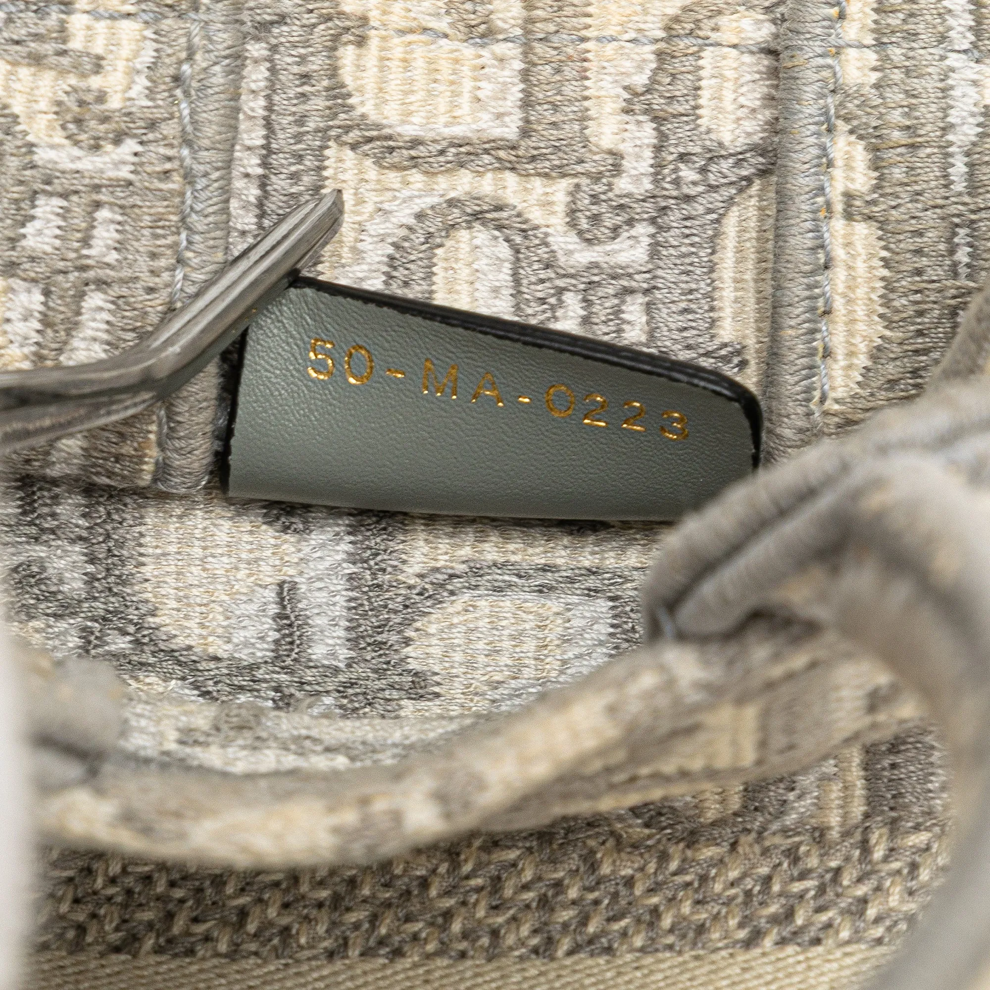 Gray Dior Mini Oblique Canvas Vertical Book Tote Satchel