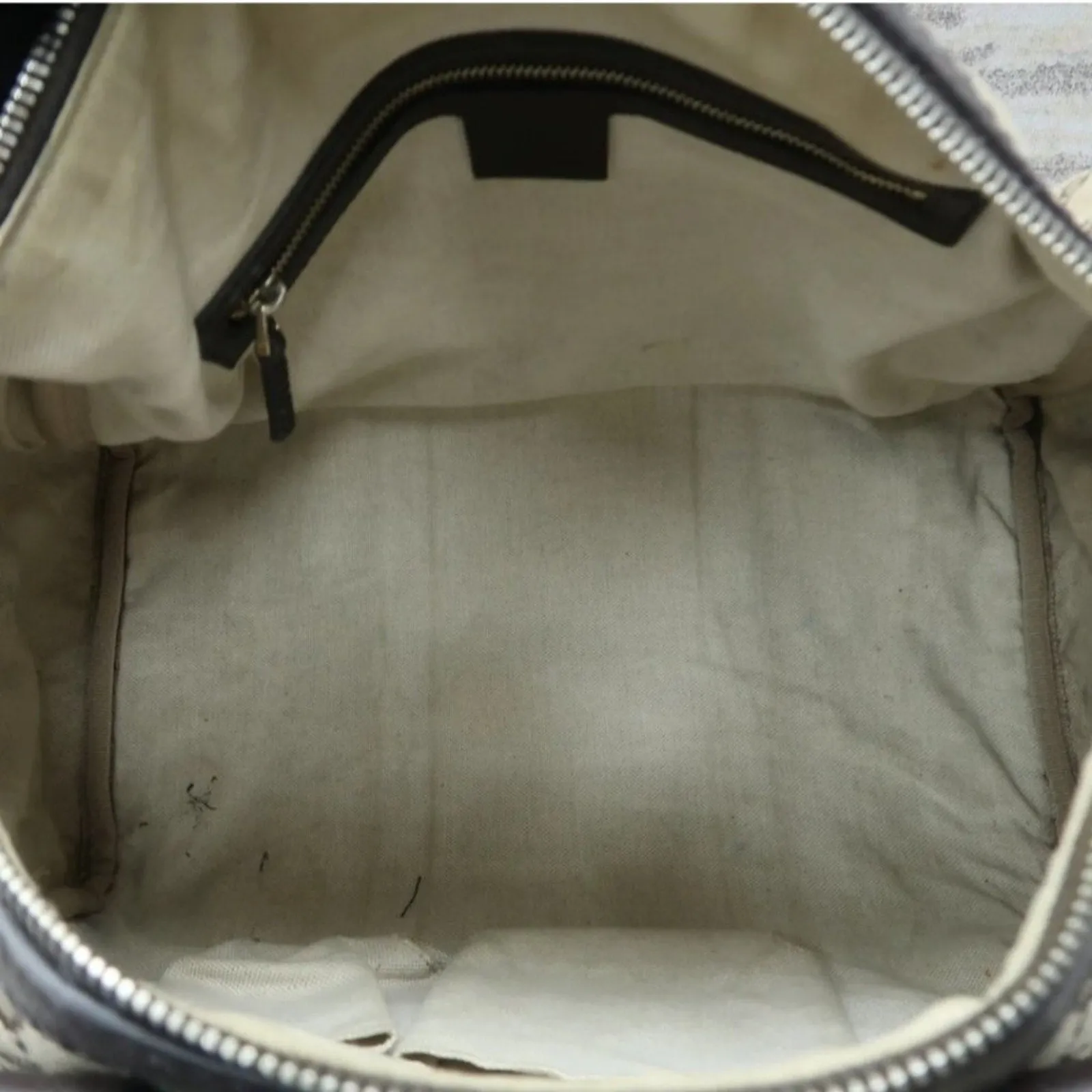 Gucci Boston Web Brown Canvas Satchel Bag