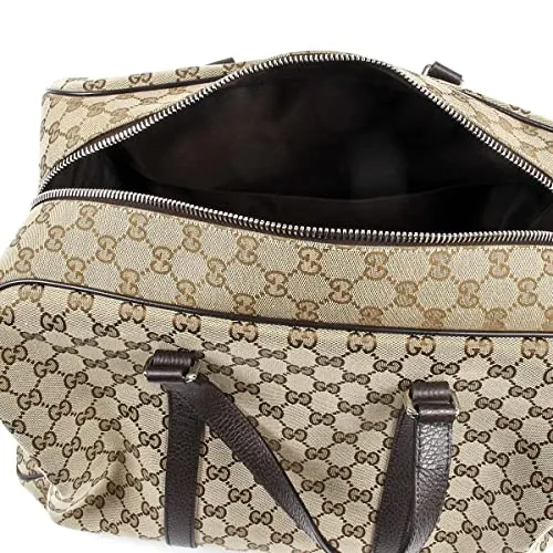 Gucci Duffle Brown Signature Guccissima Large Canvas Leather Travel