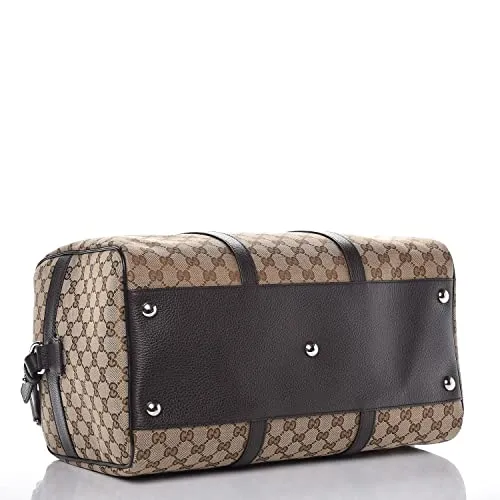 Gucci Duffle Brown Signature Guccissima Large Canvas Leather Travel