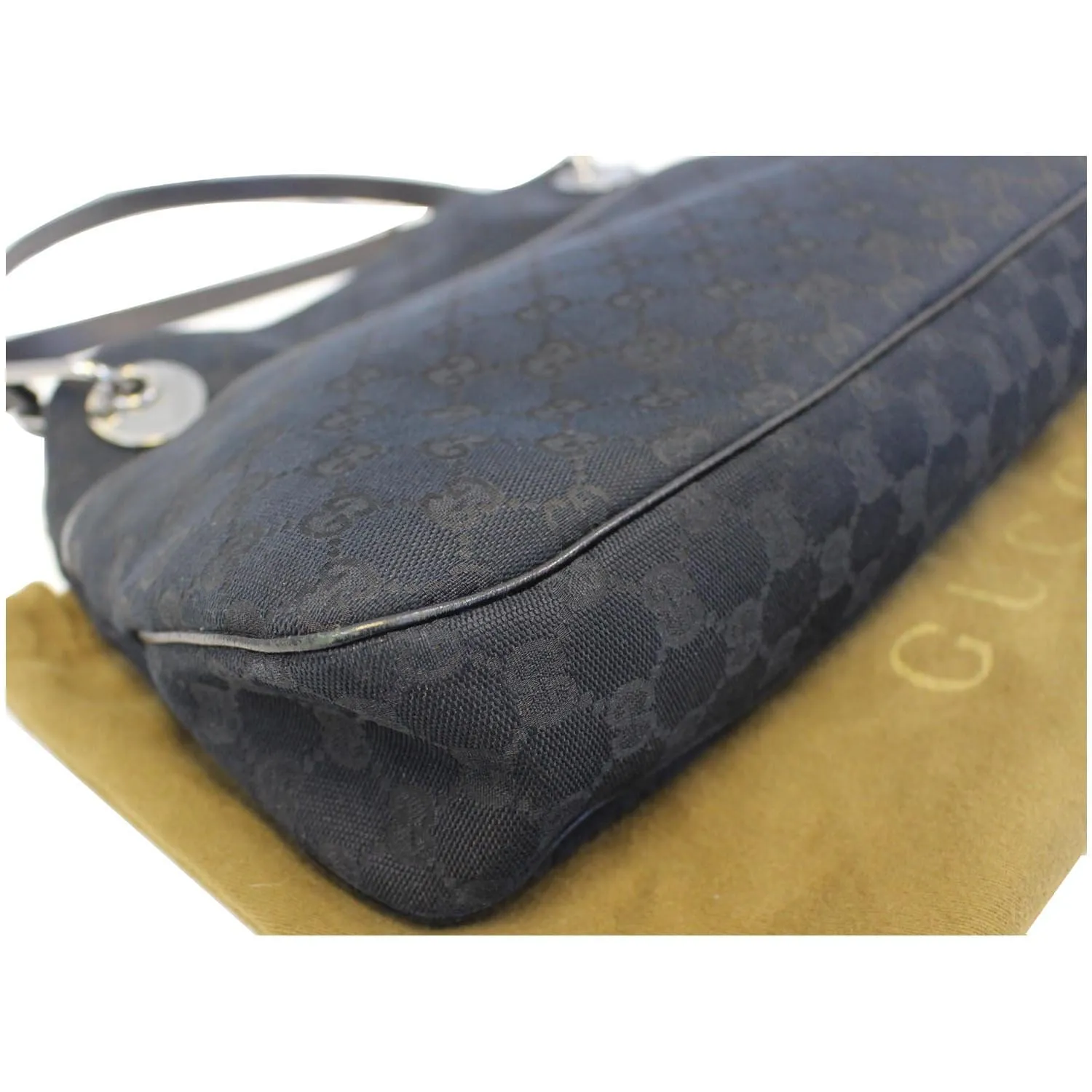 GUCCI GG Monogram Medium Eclipse Shoulder Bag Black