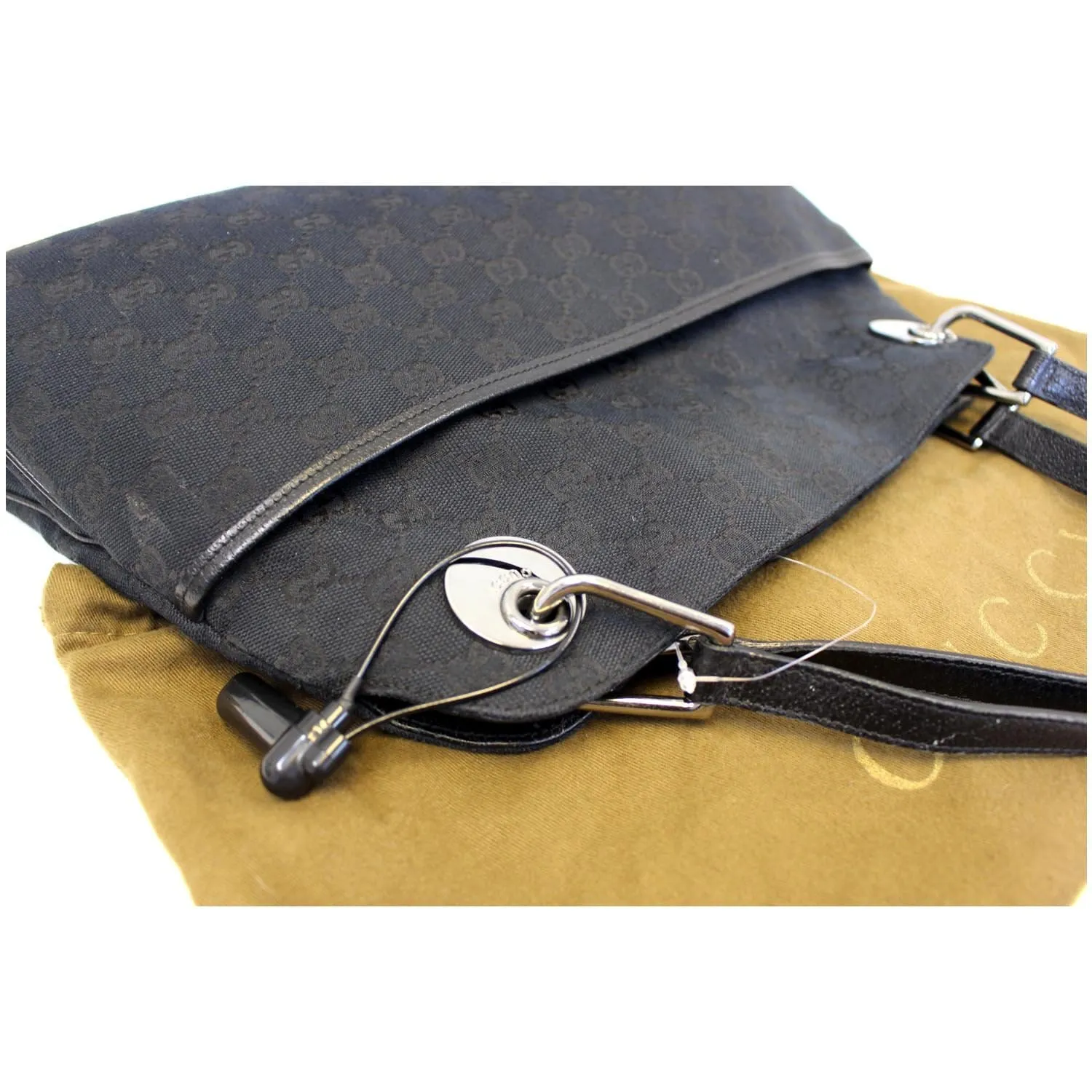 GUCCI GG Monogram Medium Eclipse Shoulder Bag Black