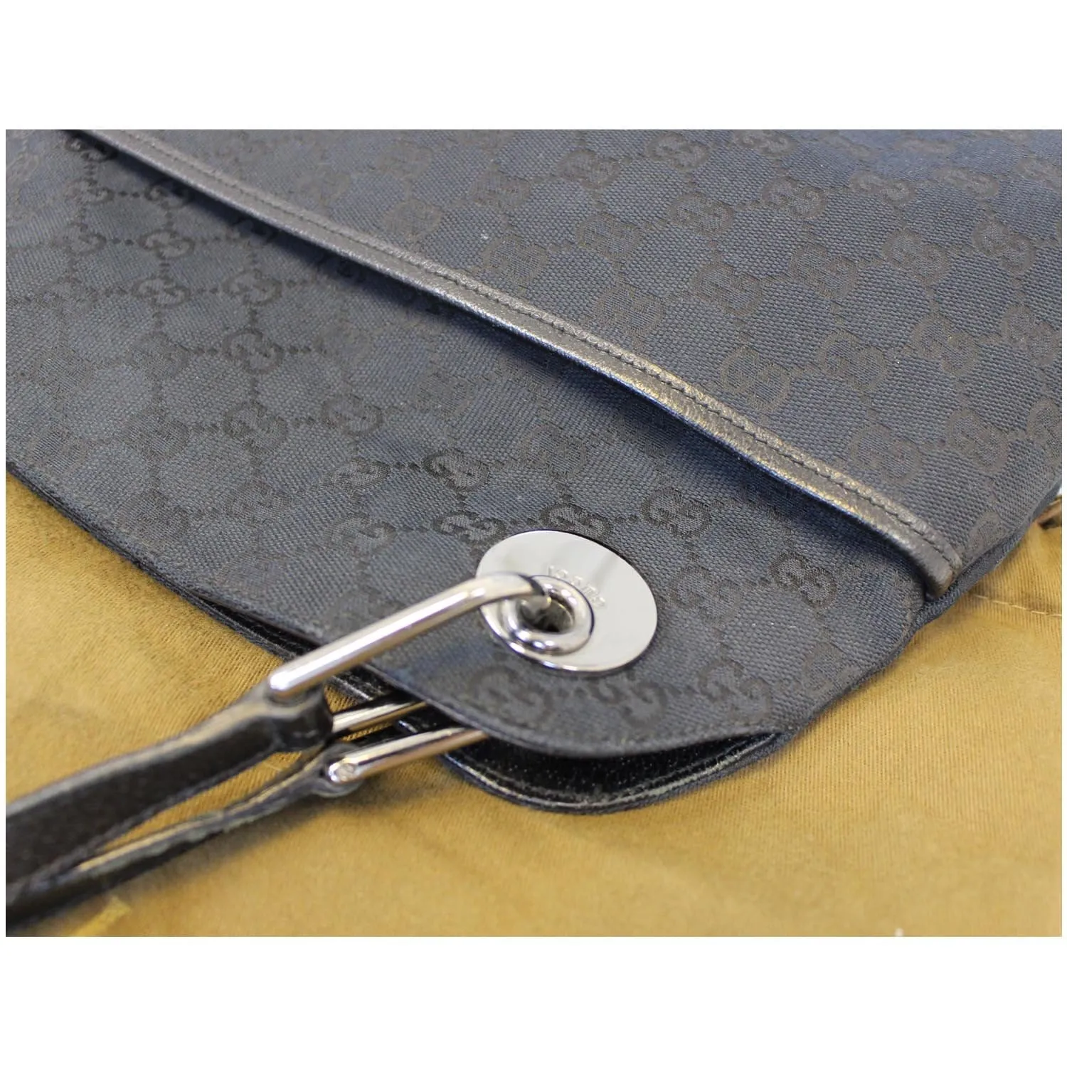 GUCCI GG Monogram Medium Eclipse Shoulder Bag Black