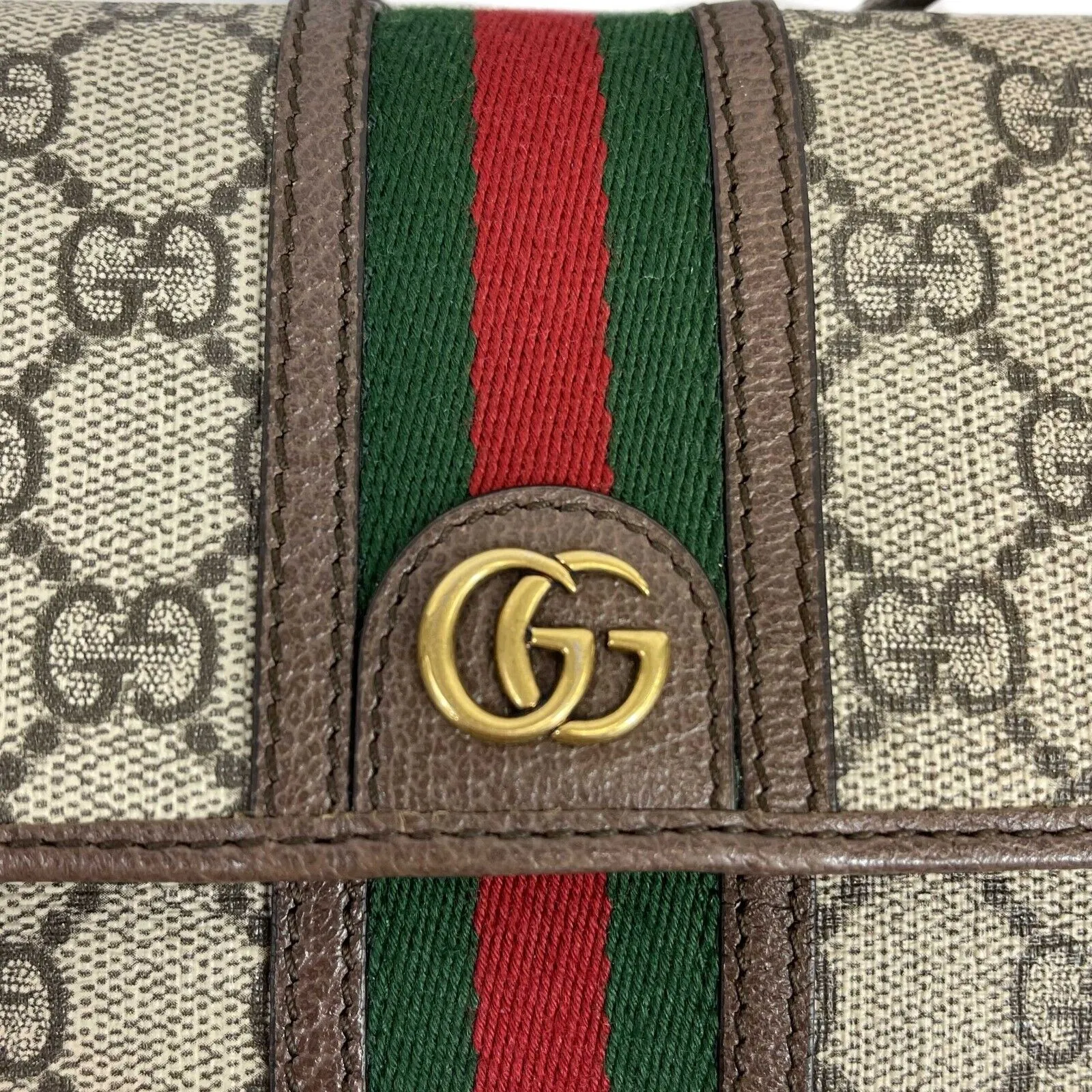 Gucci - GG Supreme Monogram Ophidia Crossbody Wallet