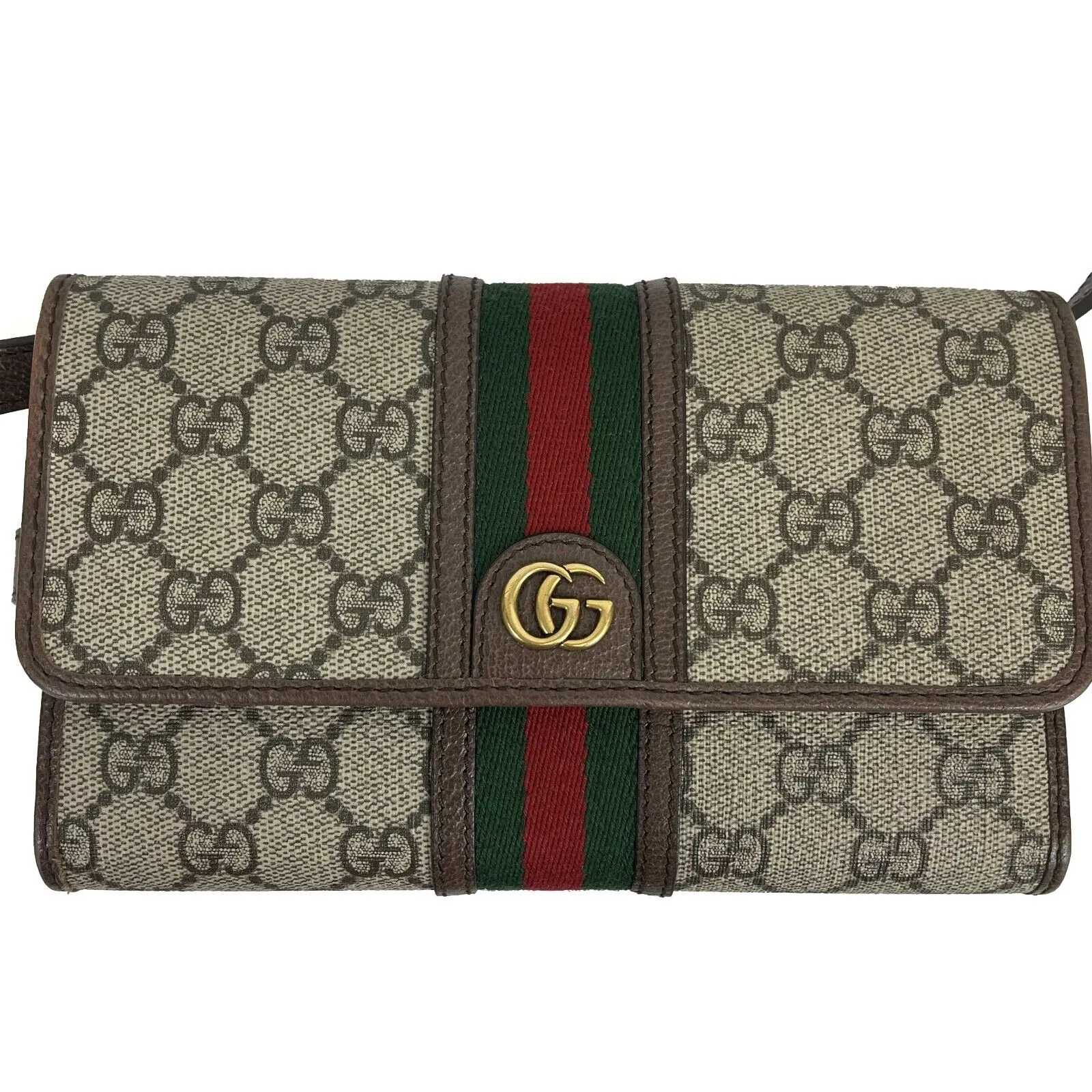 Gucci - GG Supreme Monogram Ophidia Crossbody Wallet