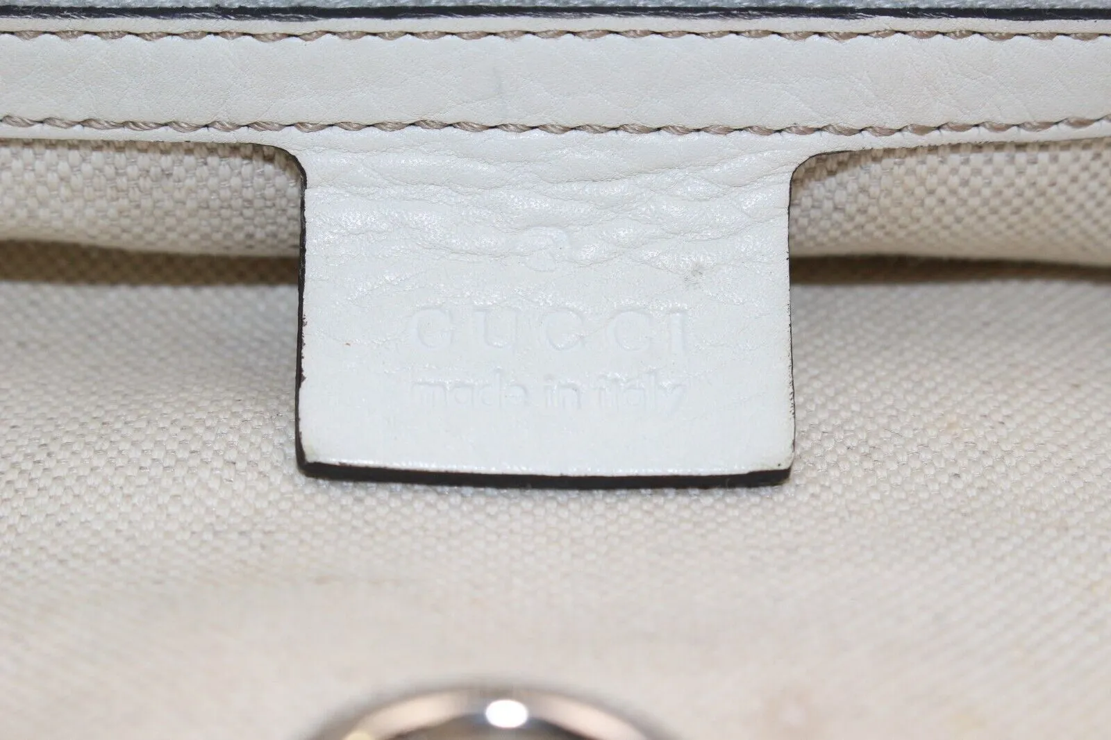 Gucci Navy Web Ivory Tote 2GK0104K