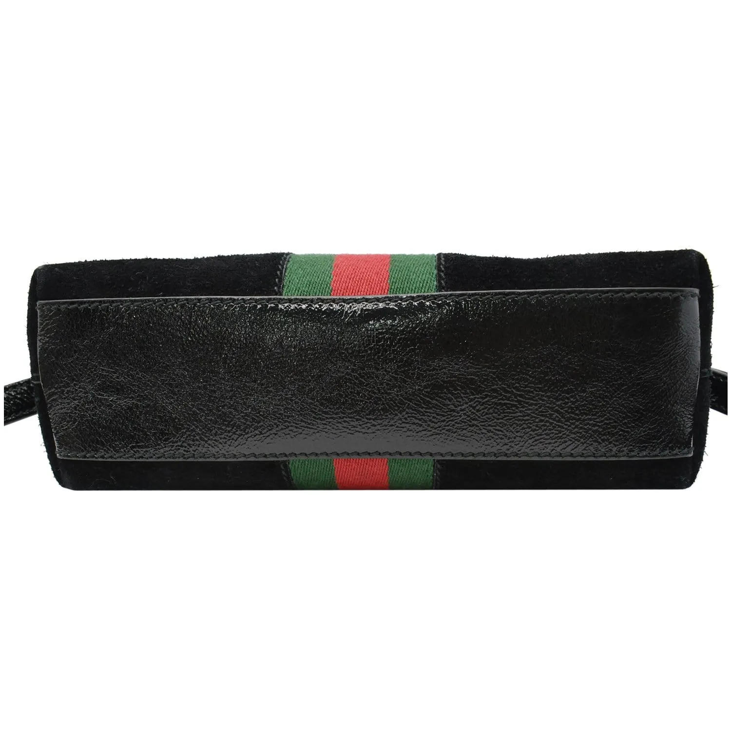 GUCCI Ophidia GG Small Suede Shoulder Bag Black 499621