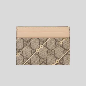 GUCCI Supreme Horsebit Card Holder Beige RB-774344