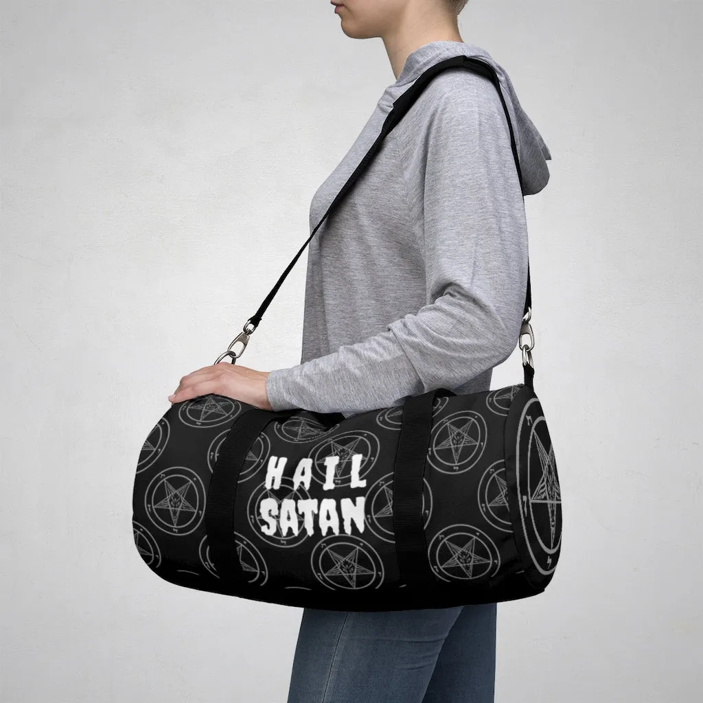 Hail Satan Pentagram Duffel Bag