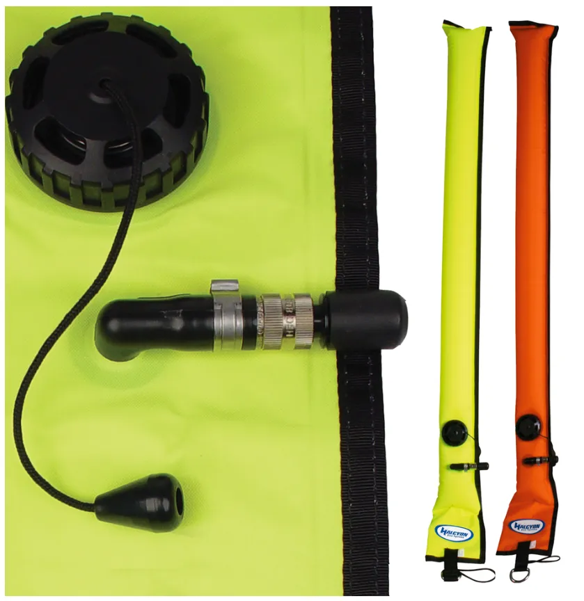 Halcyon SMB Oral Inflate Diver Alert Marker with OPV 3.3'