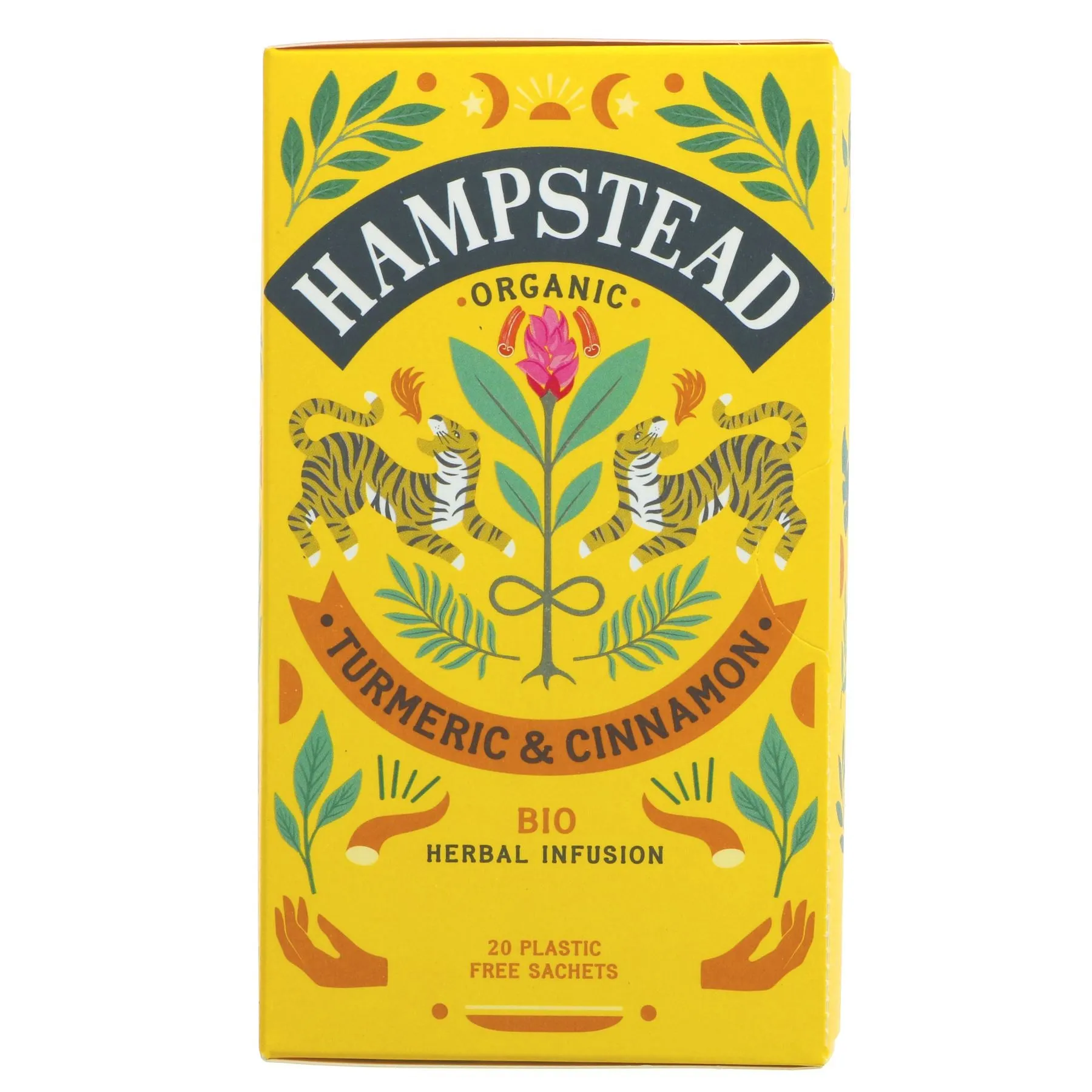 Hampstead Tea | Turmeric with Cinnamon - Turmeric, Ginger, Cinnamon | 20 bags