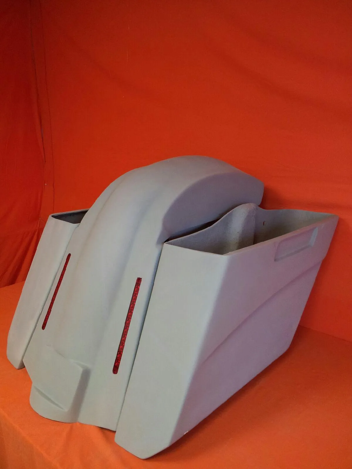 Harley Davidson 5" Softail Heritage Extended Stretched Saddlebags No Lids LED Fender No CutOuts
