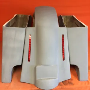 Harley Davidson Bagger 6" Stretched Extended Bags with LED Lights Fender
