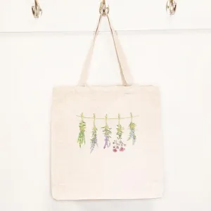 Herbs on a Line - Canvas Tote Bag