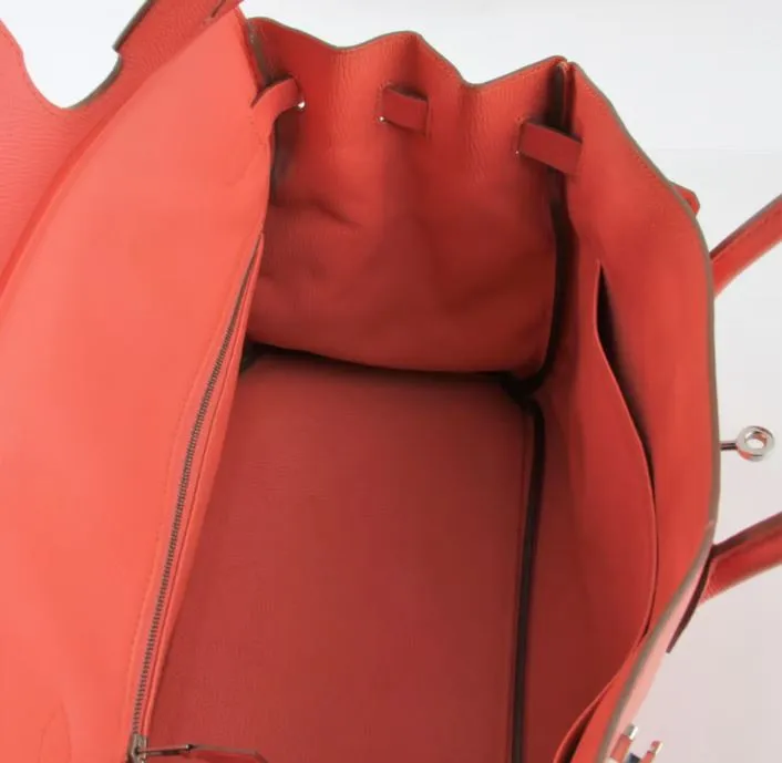 Hermes Birkin 35 in Crevette Clemence Leather: A Statement of Elegance
