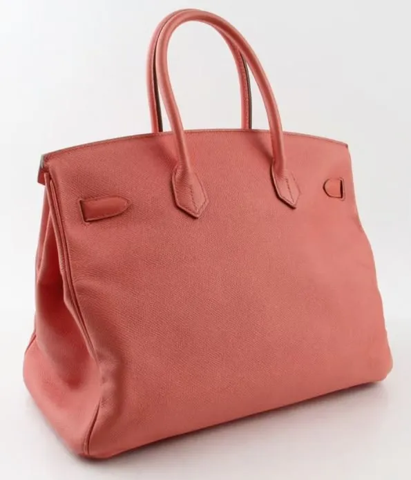 Hermes Birkin 35 in Crevette Clemence Leather: A Statement of Elegance