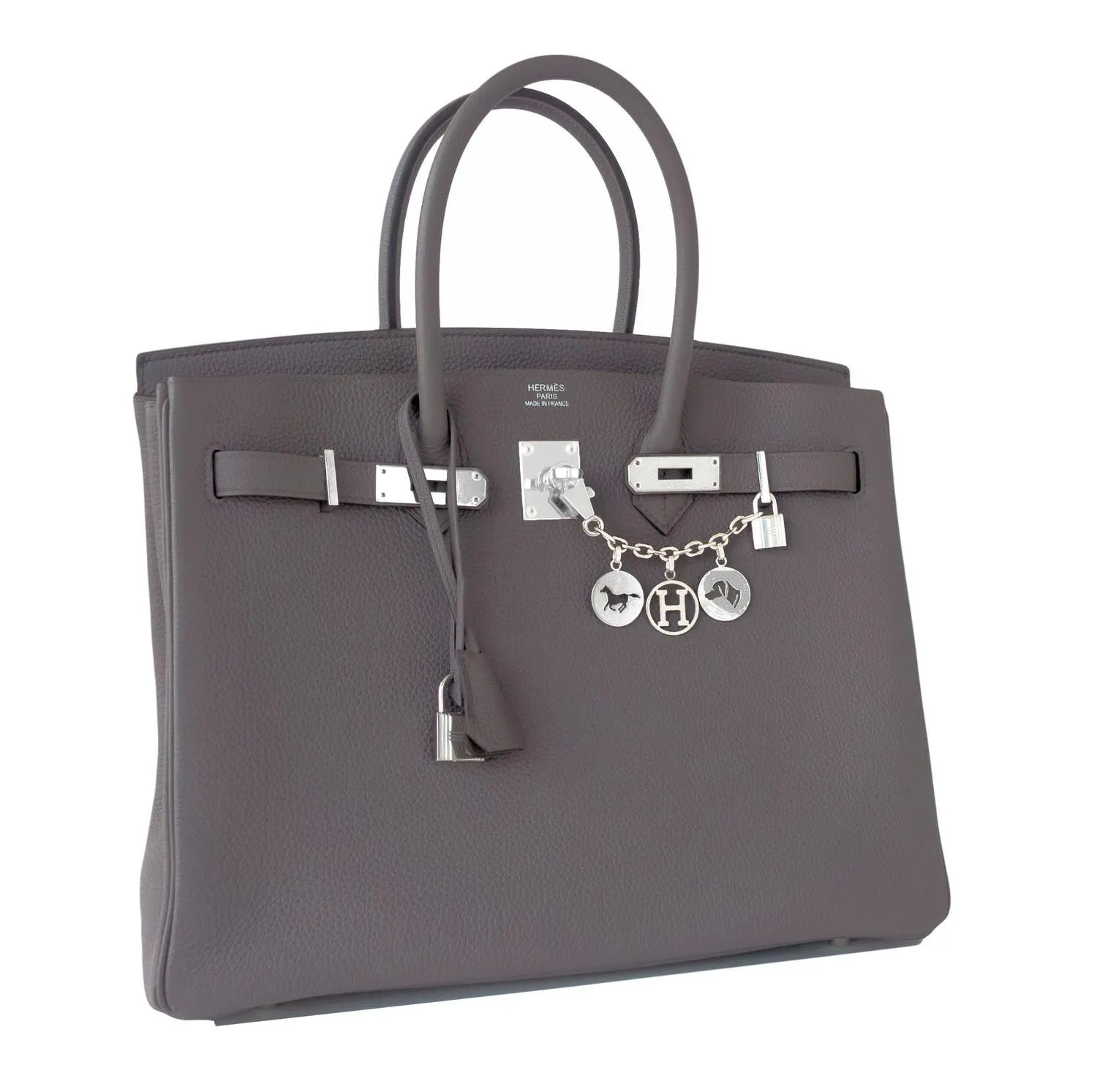 Hermes Etain Togo 35cm Birkin Palladium Hardware PHW X Stamp
