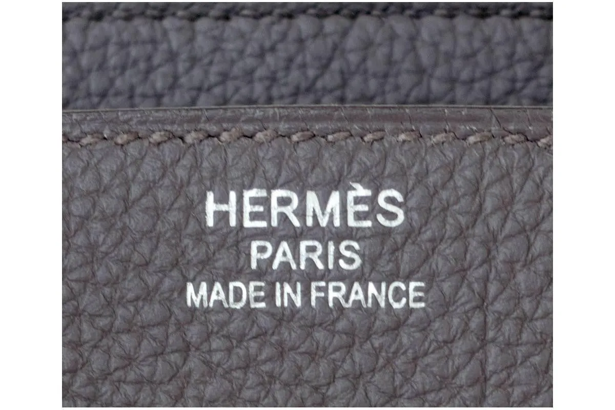 Hermes Etain Togo 35cm Birkin Palladium Hardware PHW X Stamp