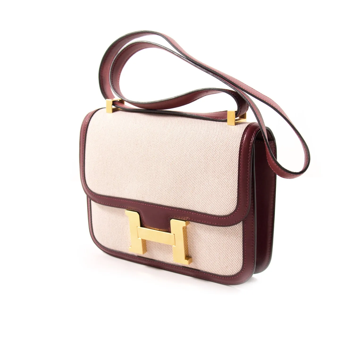 Hermès Constance 23 Crinoline Toile Canvas Leather