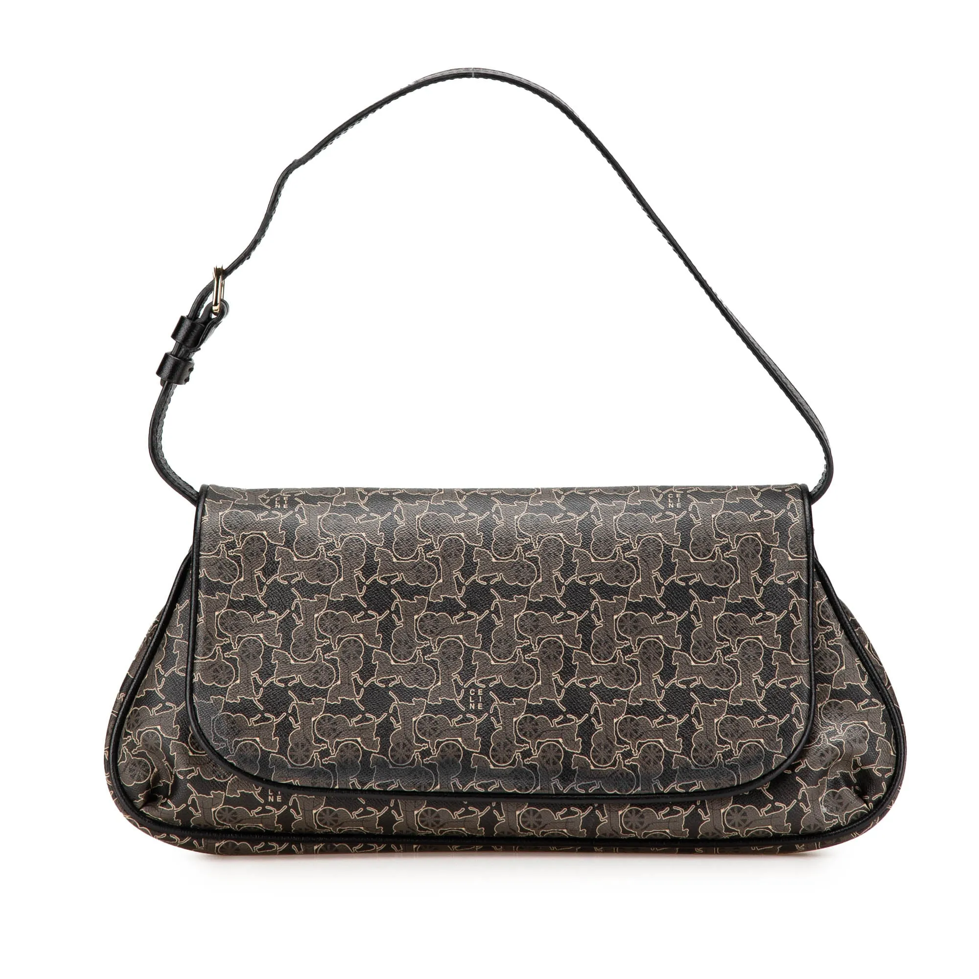 Horse Carriage Coated Canvas Shoulder Bag