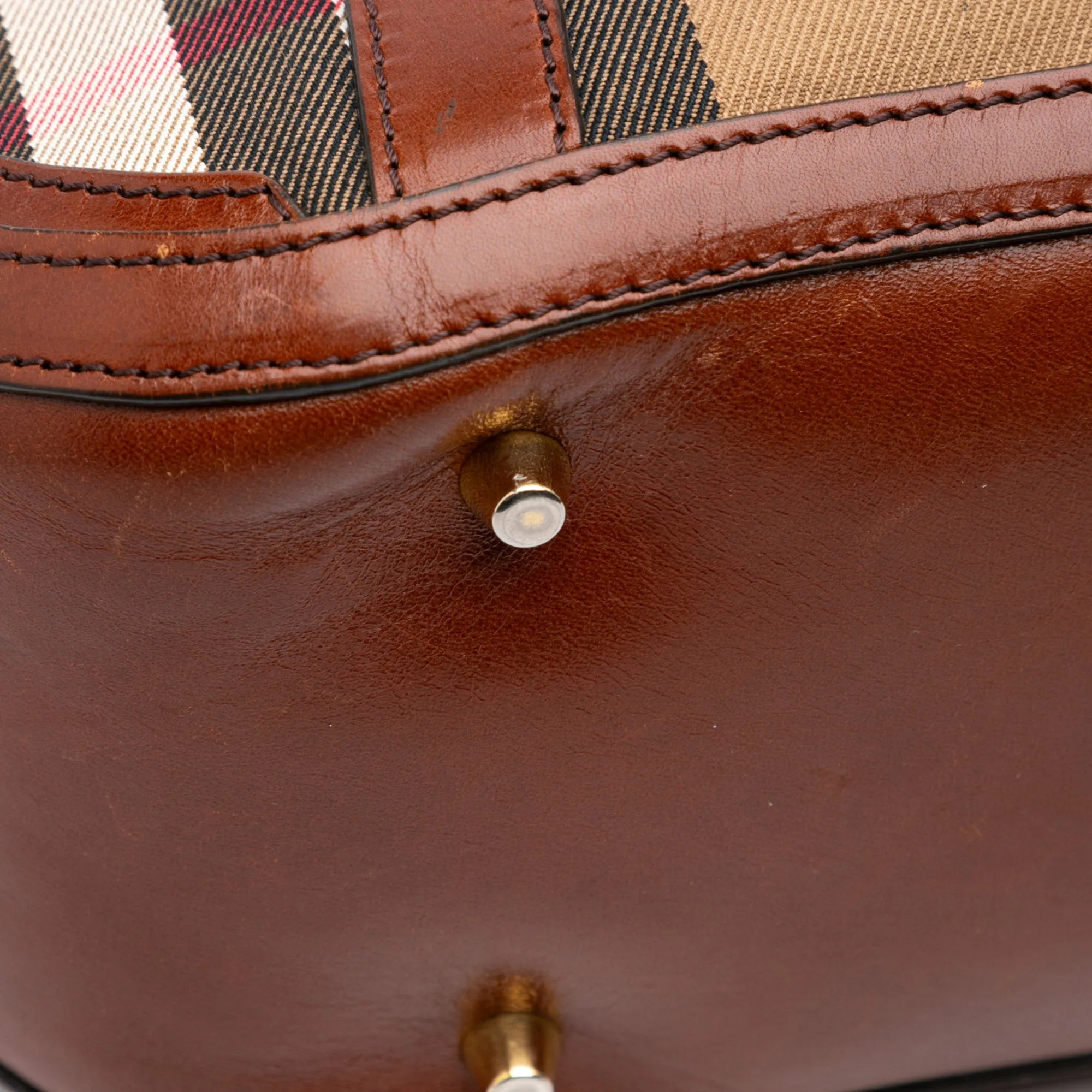 House Check Canvas Bridle Orchard Satchel