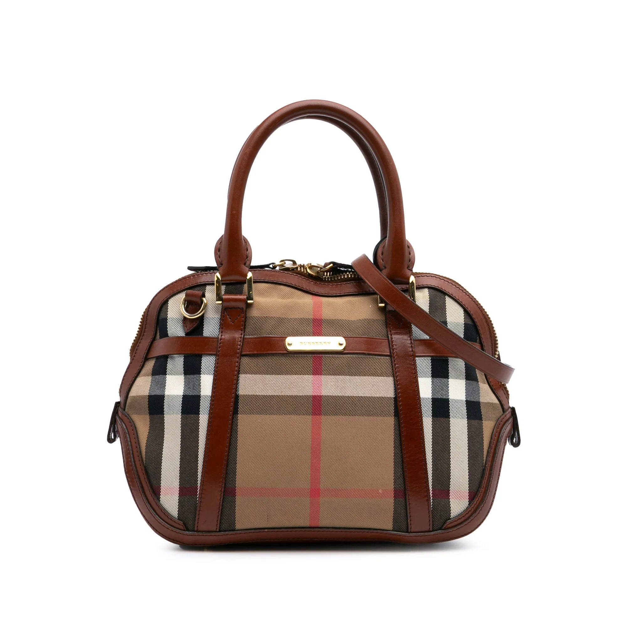 House Check Canvas Bridle Orchard Satchel