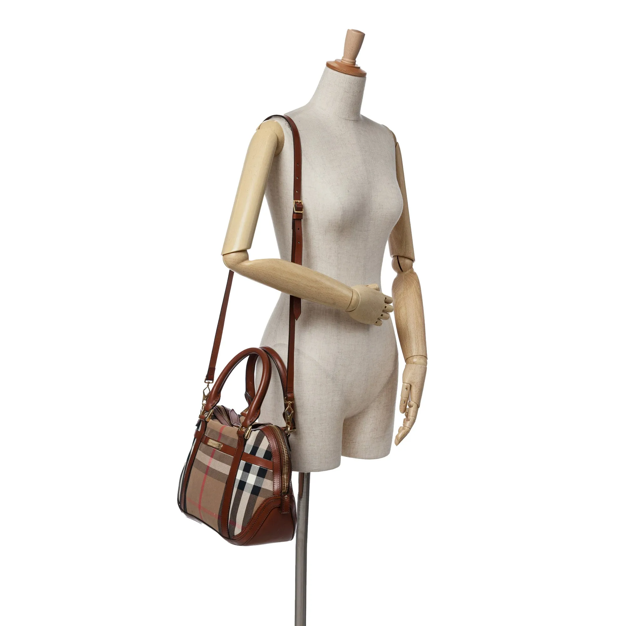 House Check Canvas Bridle Orchard Satchel