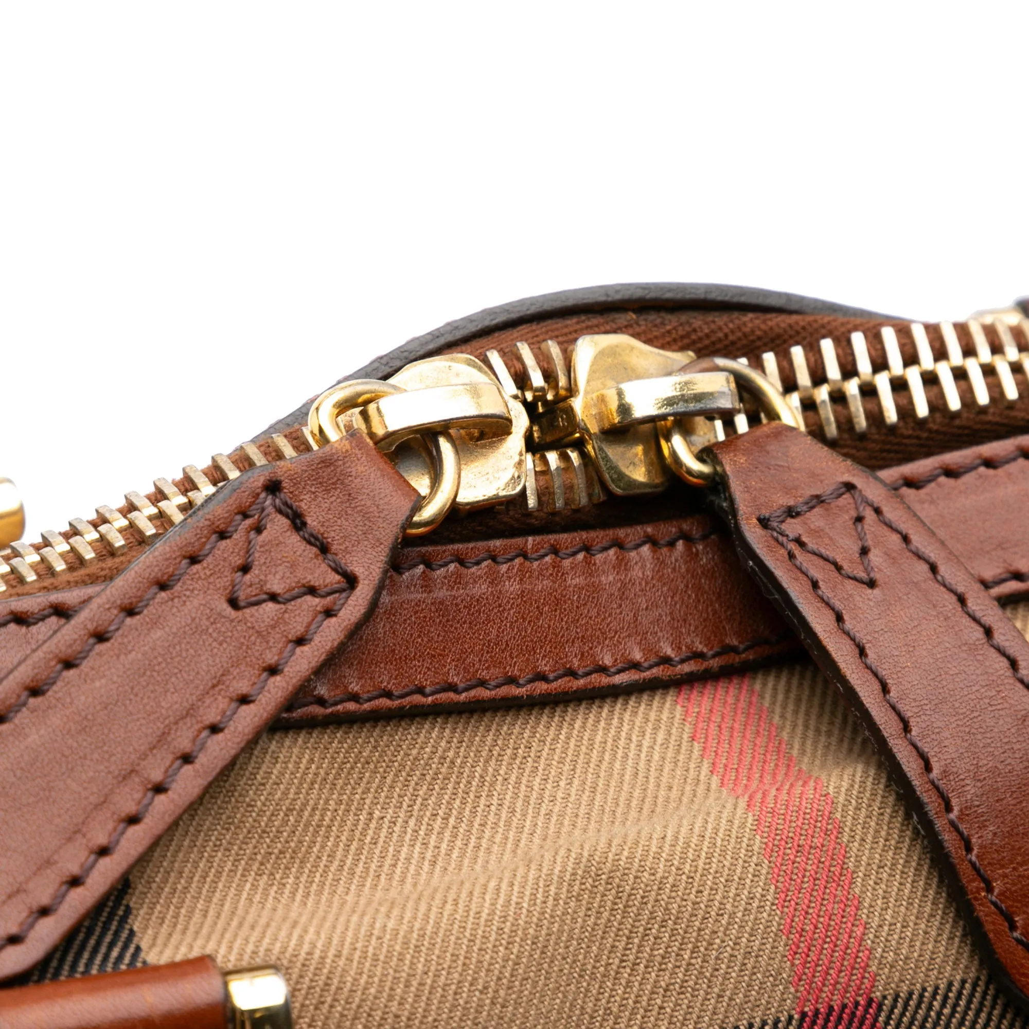 House Check Canvas Bridle Orchard Satchel