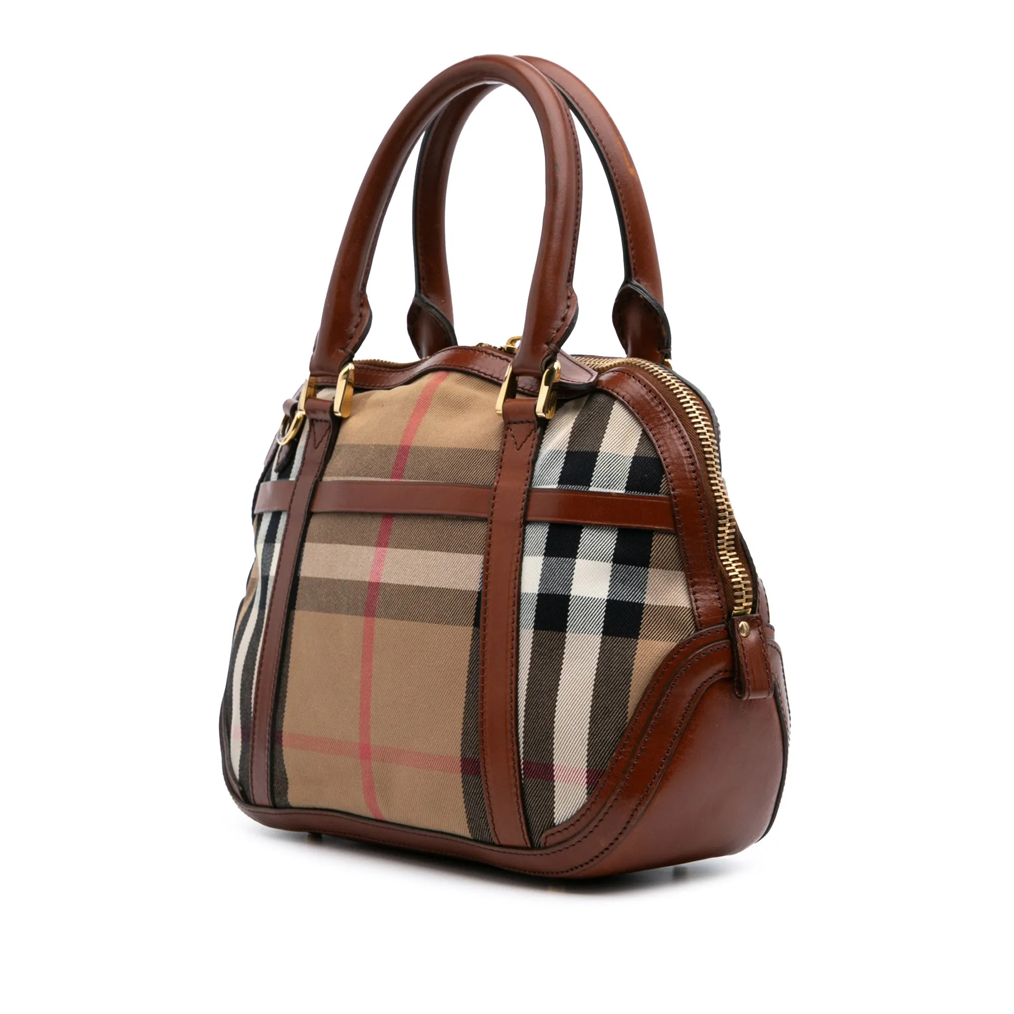 House Check Canvas Bridle Orchard Satchel