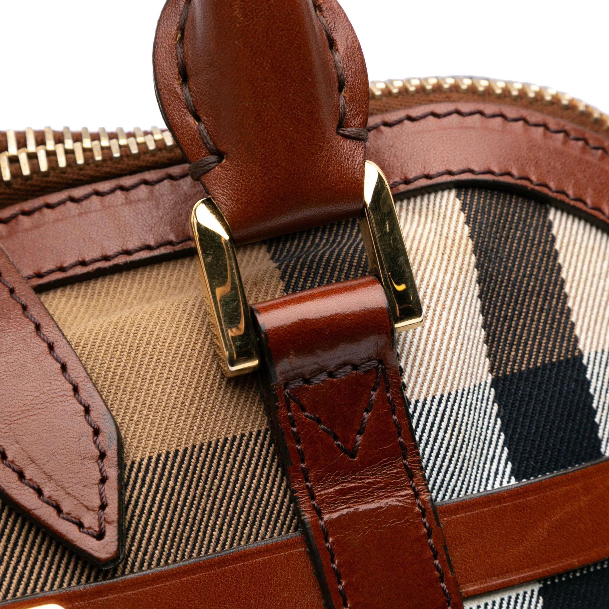 House Check Canvas Bridle Orchard Satchel
