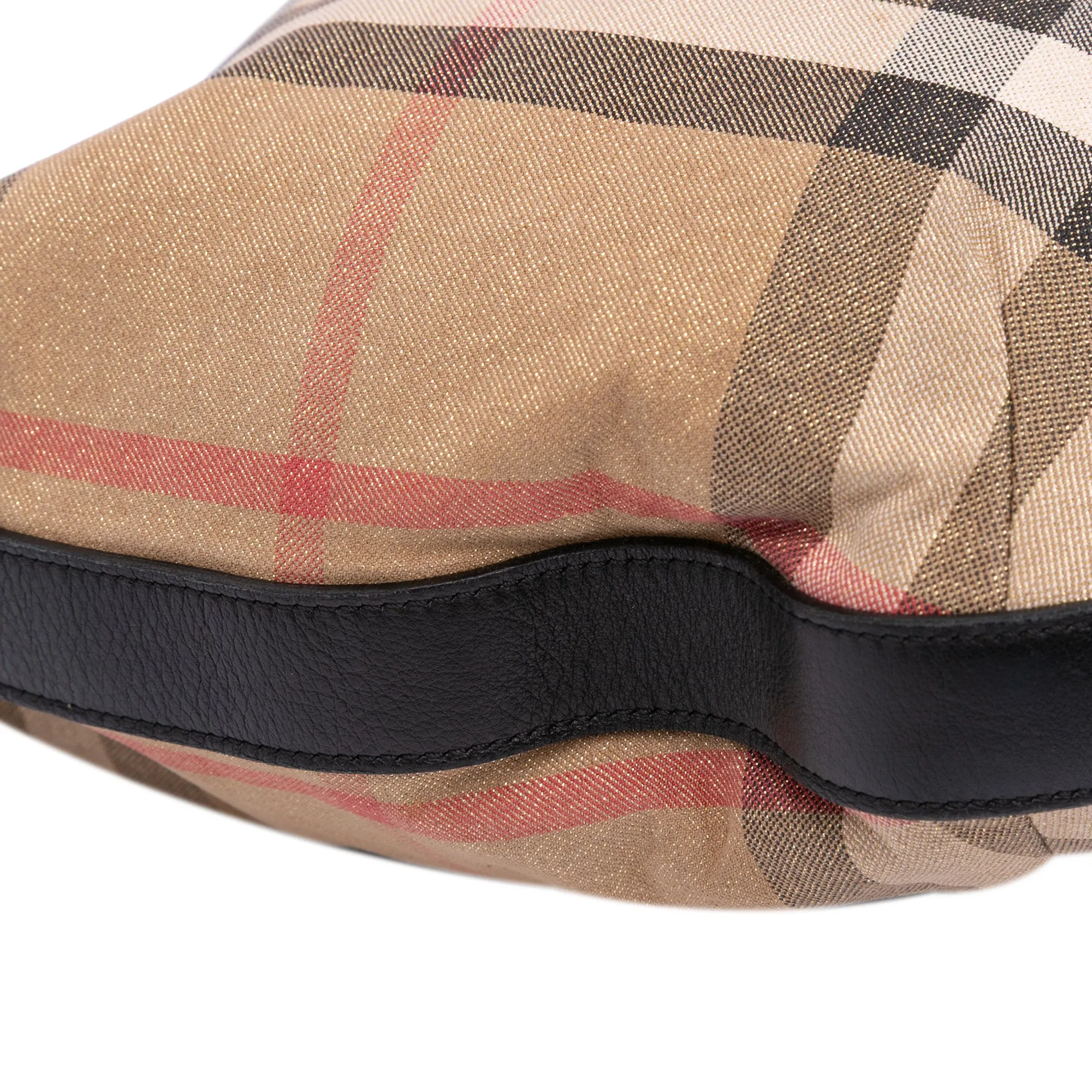 House Check Glittered Canvas Hobo
