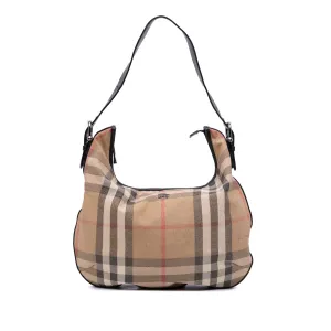 House Check Glittered Canvas Hobo