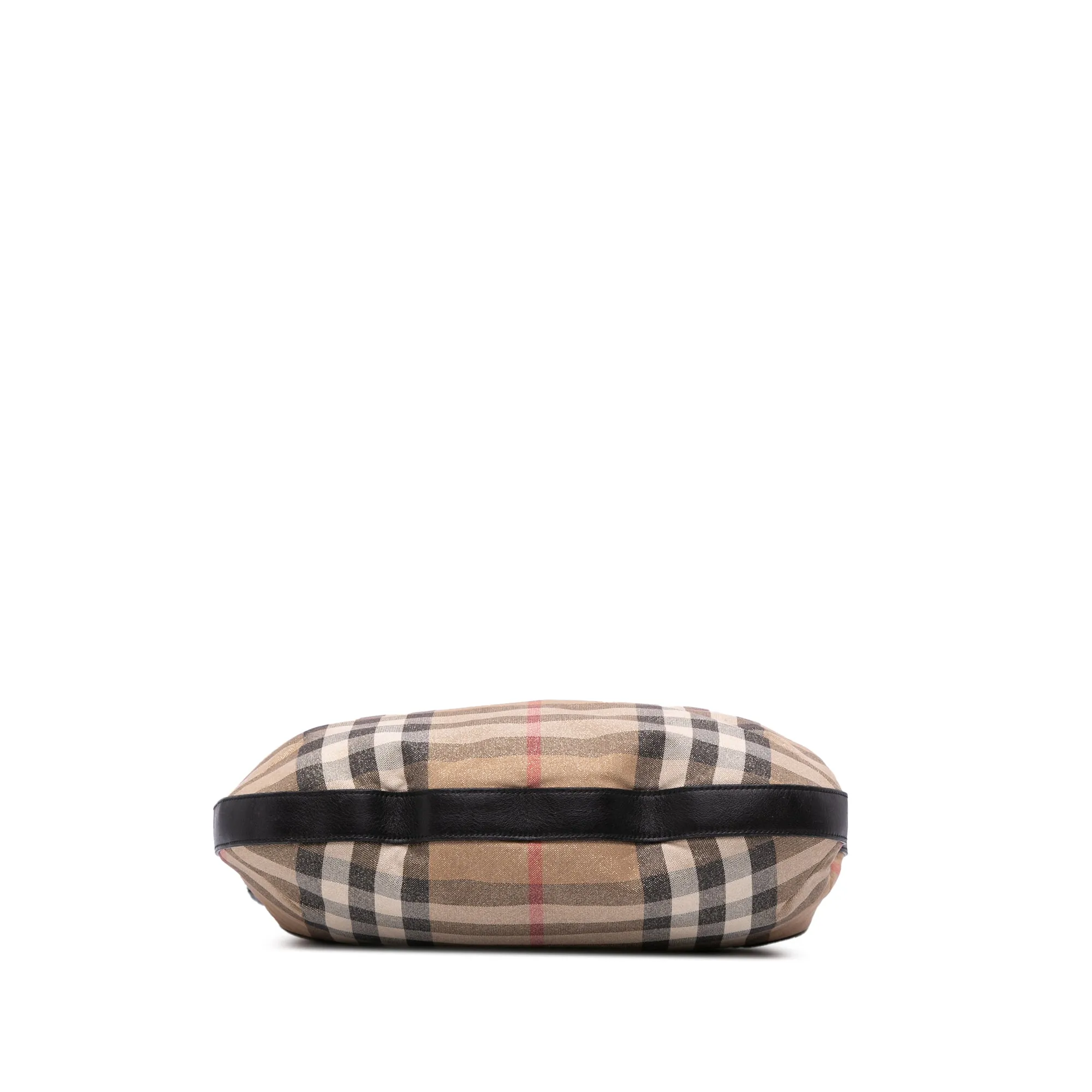 House Check Glittered Canvas Hobo
