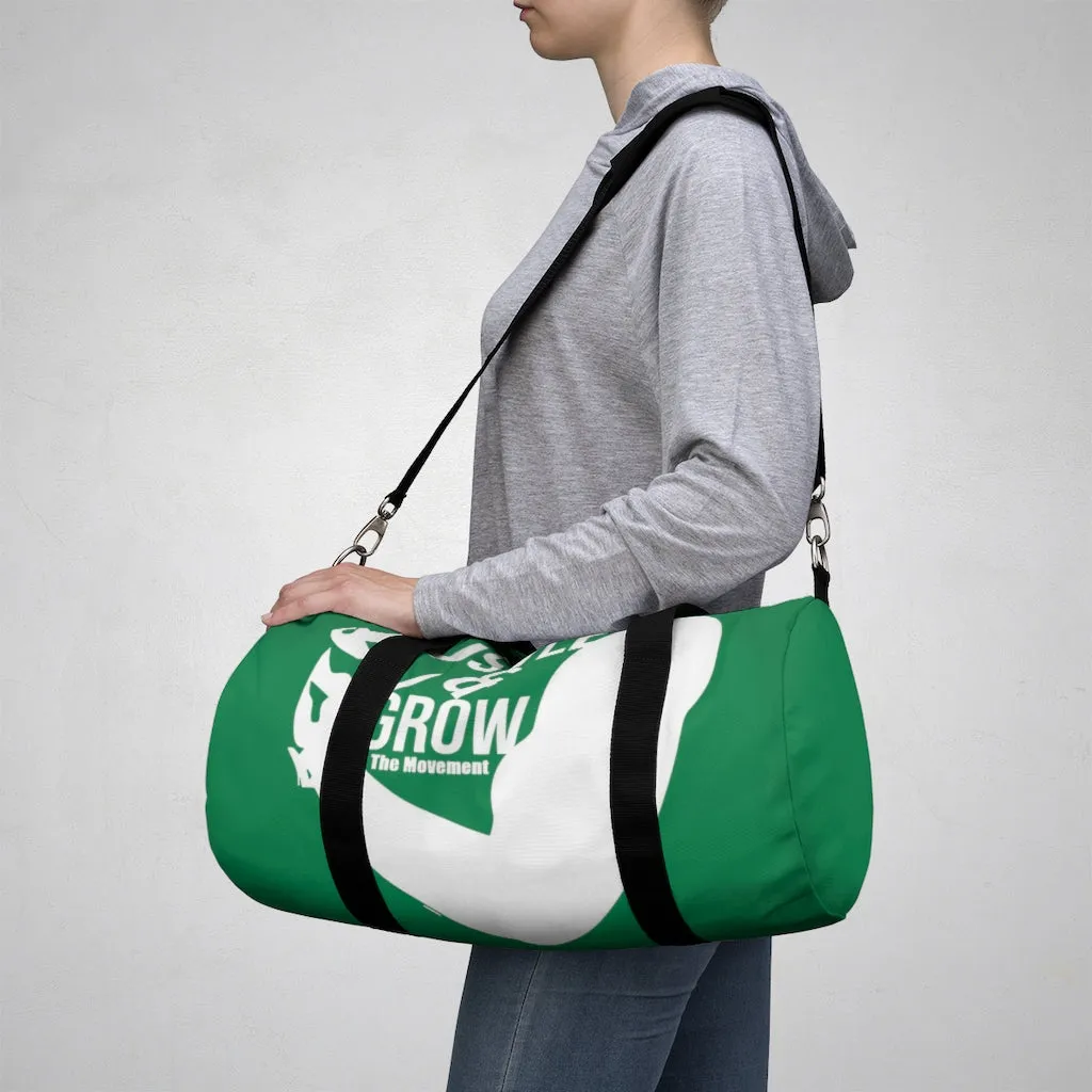 Hustle & Grow Gym Bag (Green/White)