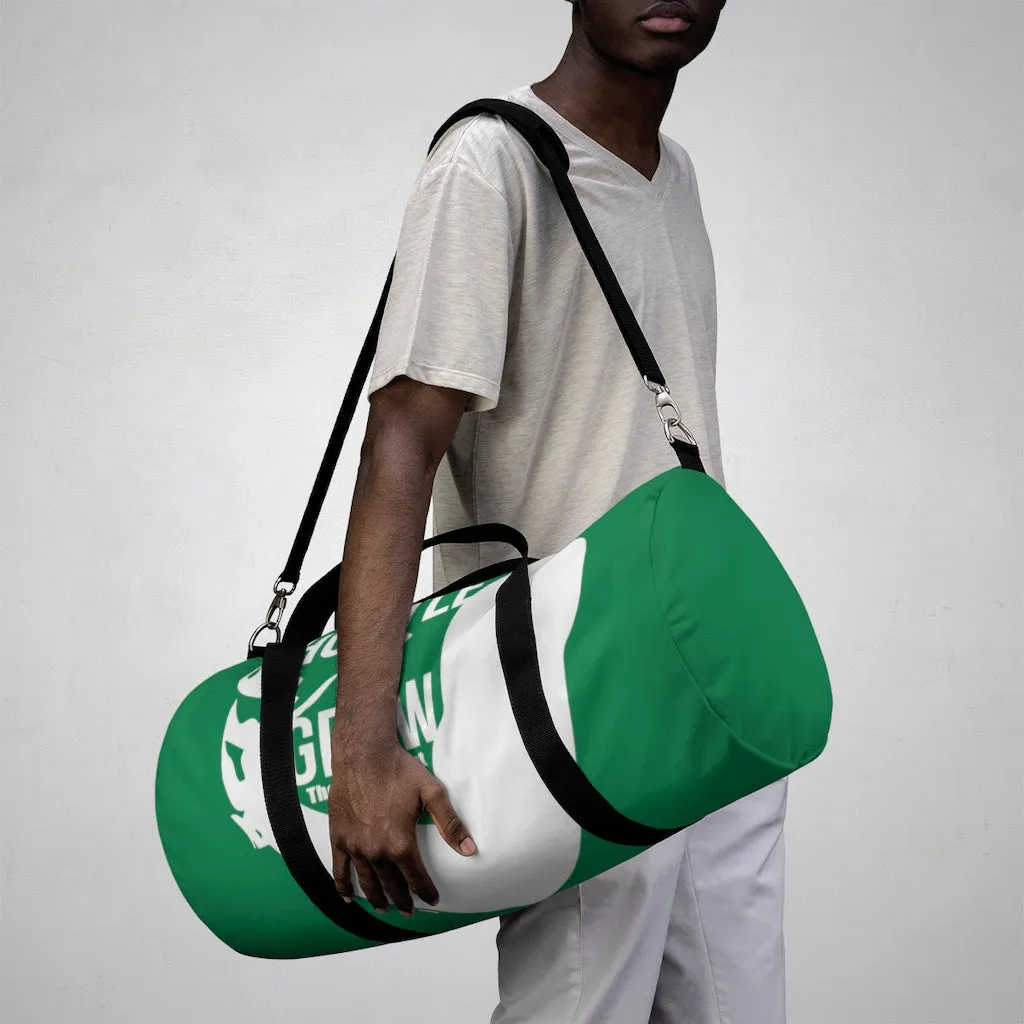 Hustle & Grow Gym Bag (Green/White)