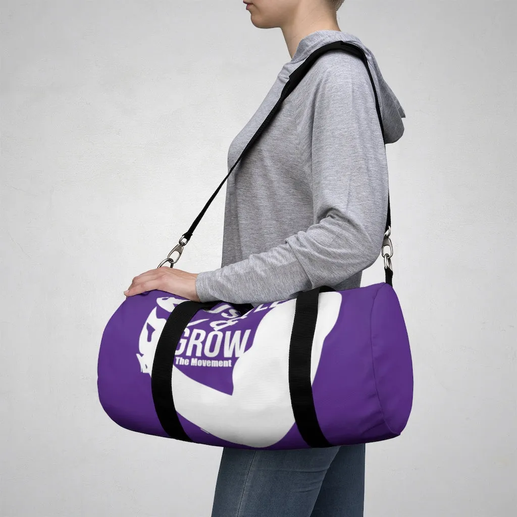 Hustle & Grow Gym Bag (Purple/White)
