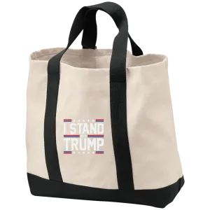 I stand with Trump B400  I STAND WITH TRUMP 2-Tone Shopping Tote