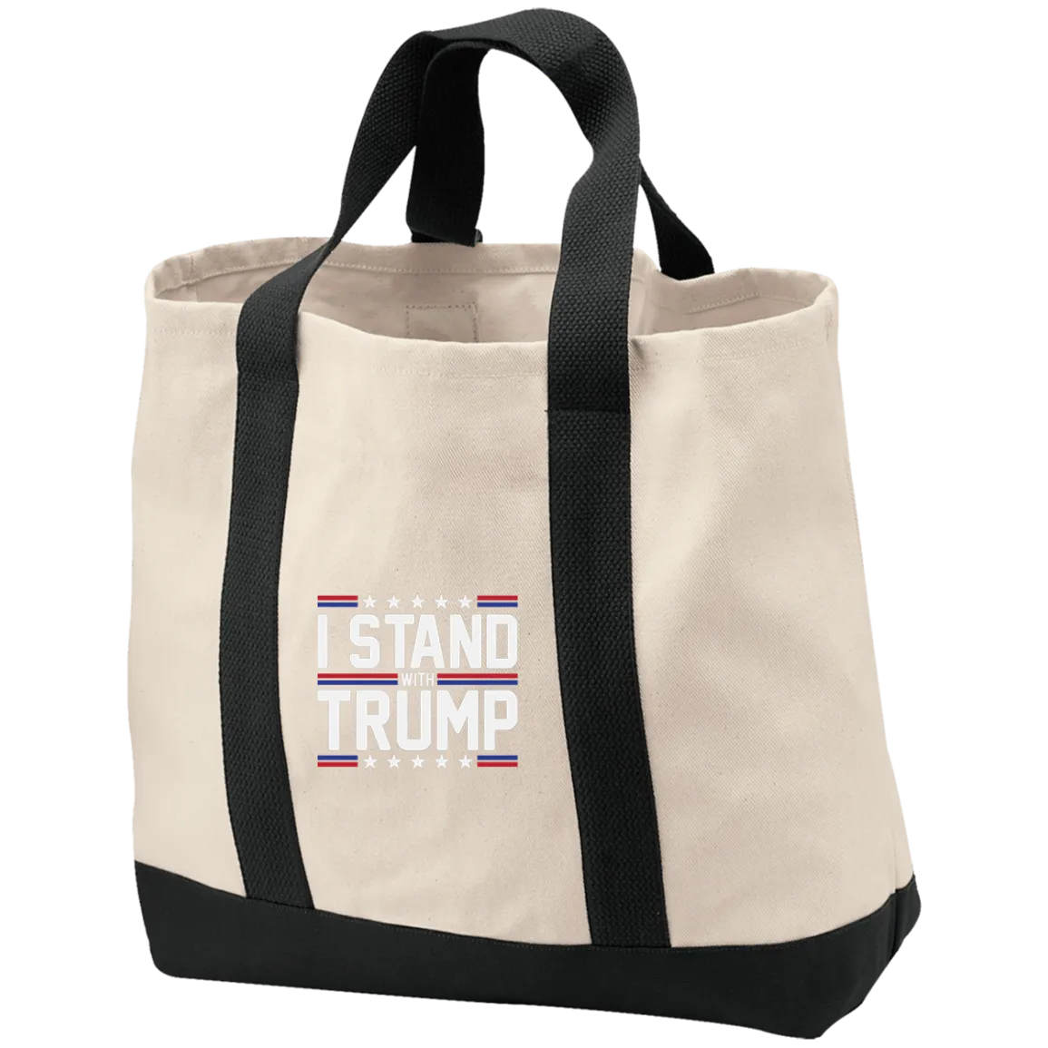 I stand with Trump B400  I STAND WITH TRUMP 2-Tone Shopping Tote