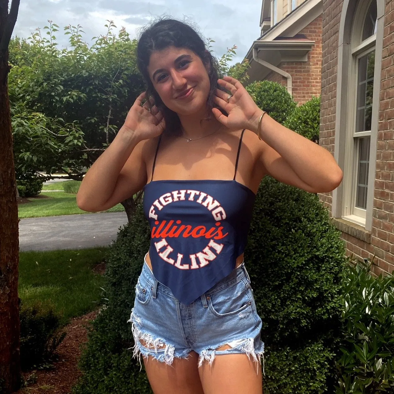 Illinois Fighting Illini Strap Bandana Top
