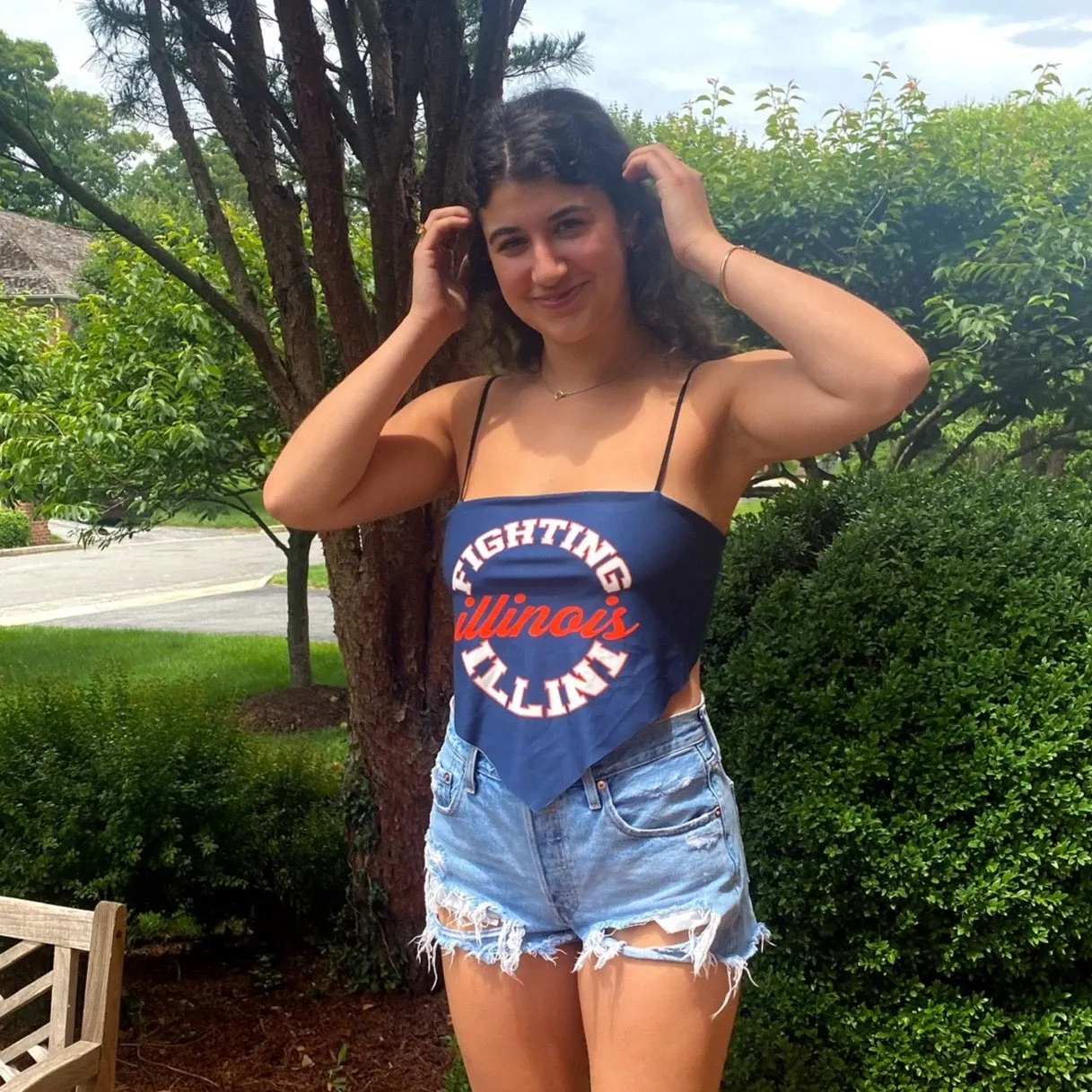 Illinois Fighting Illini Strap Bandana Top