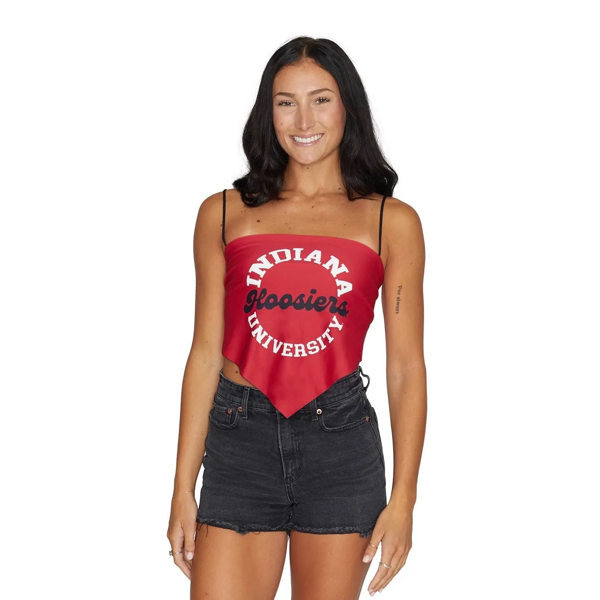 Indiana Hoosiers Crimson Strap Bandana Top